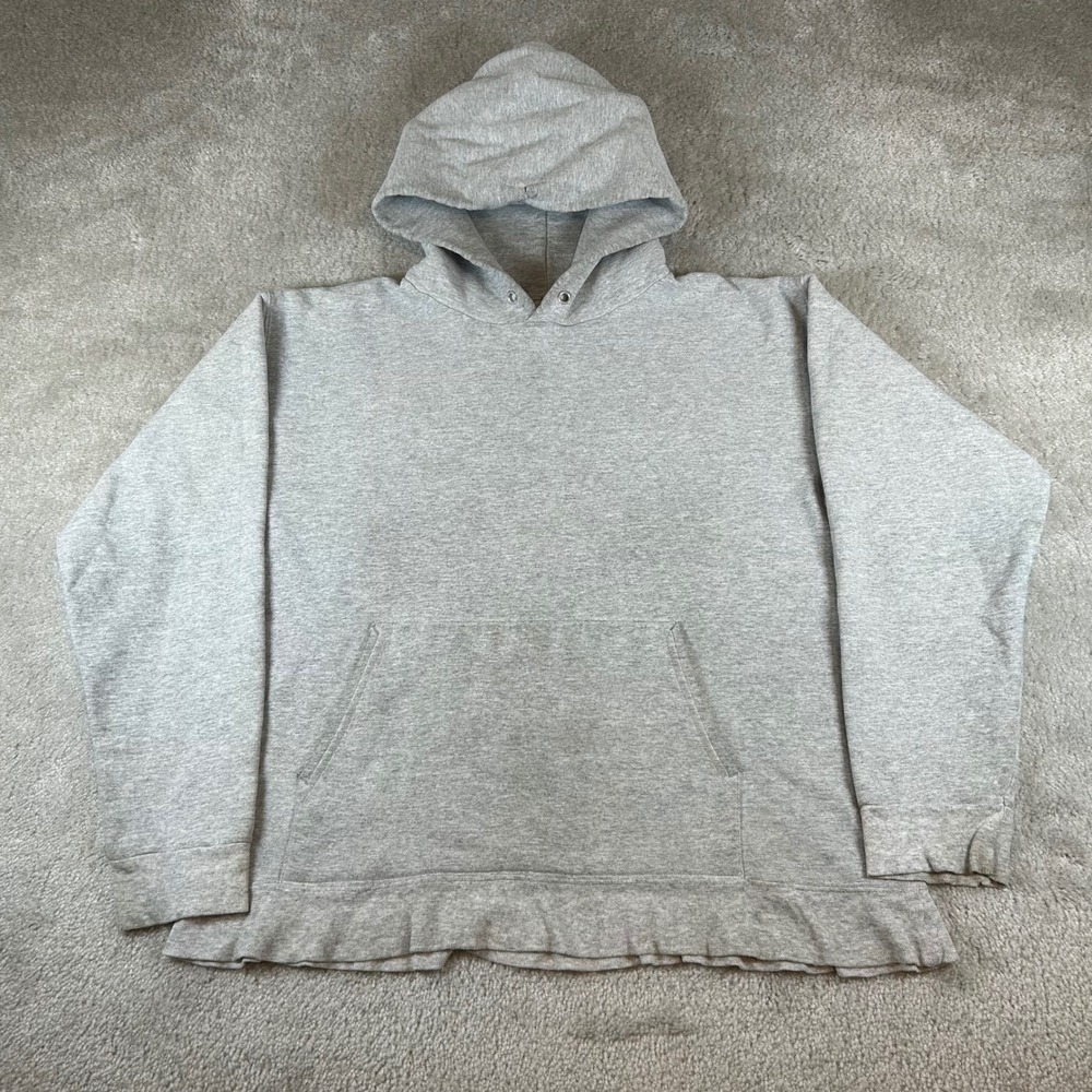 Hanes Ultimate Cotton Hoodie Mens S Gray Pullover Heavyweight Fleece Sweatshirt